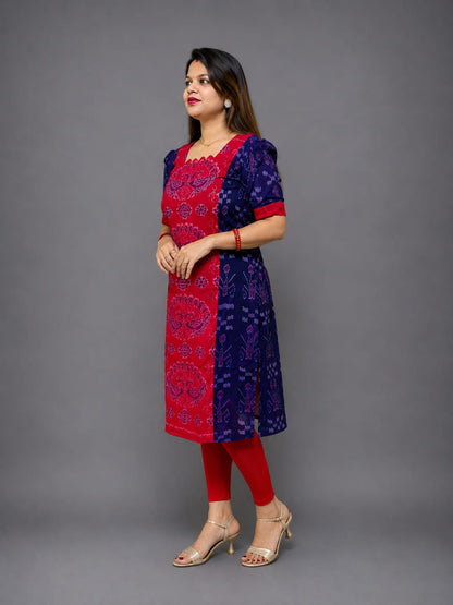 Women’s Sambalpuri Cotton Kurti – Elegant Ethnic Wear