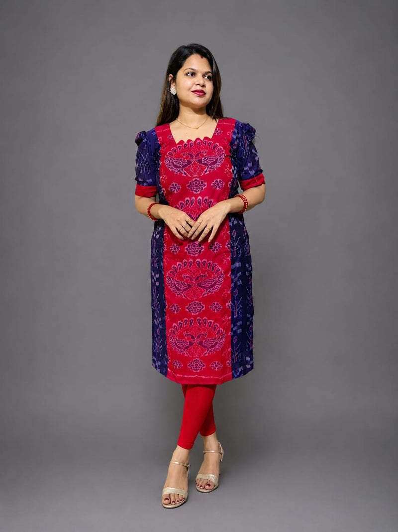 Women’s Sambalpuri Cotton Kurti – Elegant Ethnic Wear