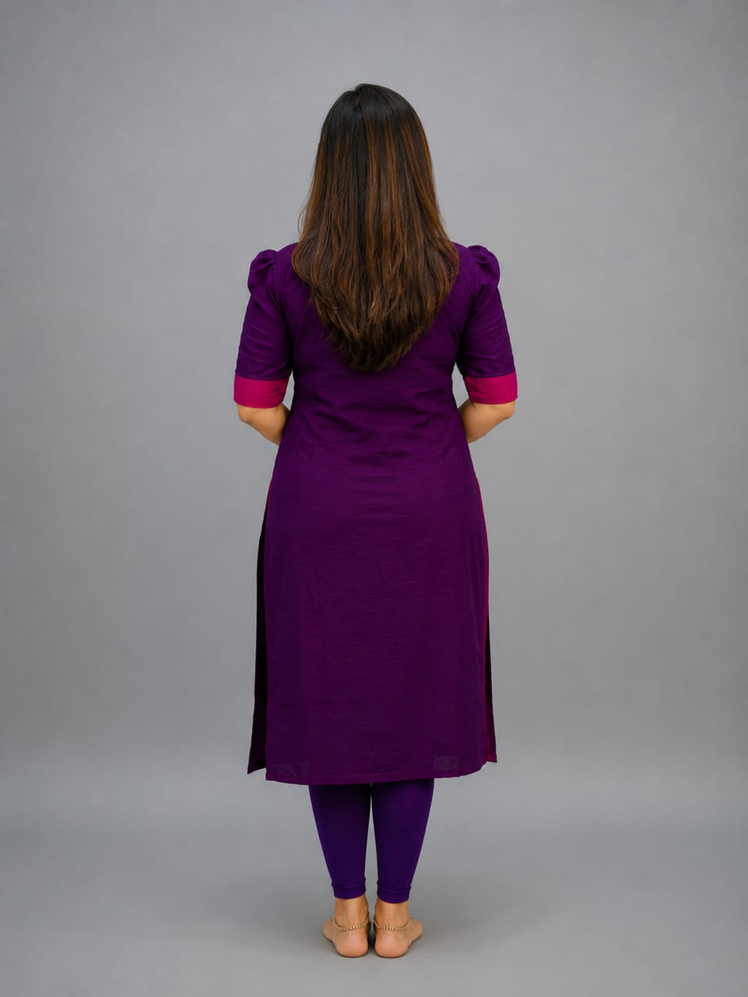 Women’s Sambalpuri Cotton Kurti – Purple & Pink Ethnic Wear