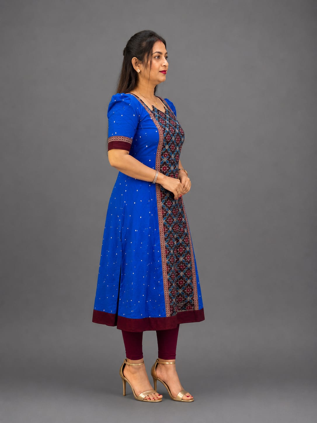 Royal Blue Sambalpuri Cotton Kurti for Women | Elegant Ethnic Wear
