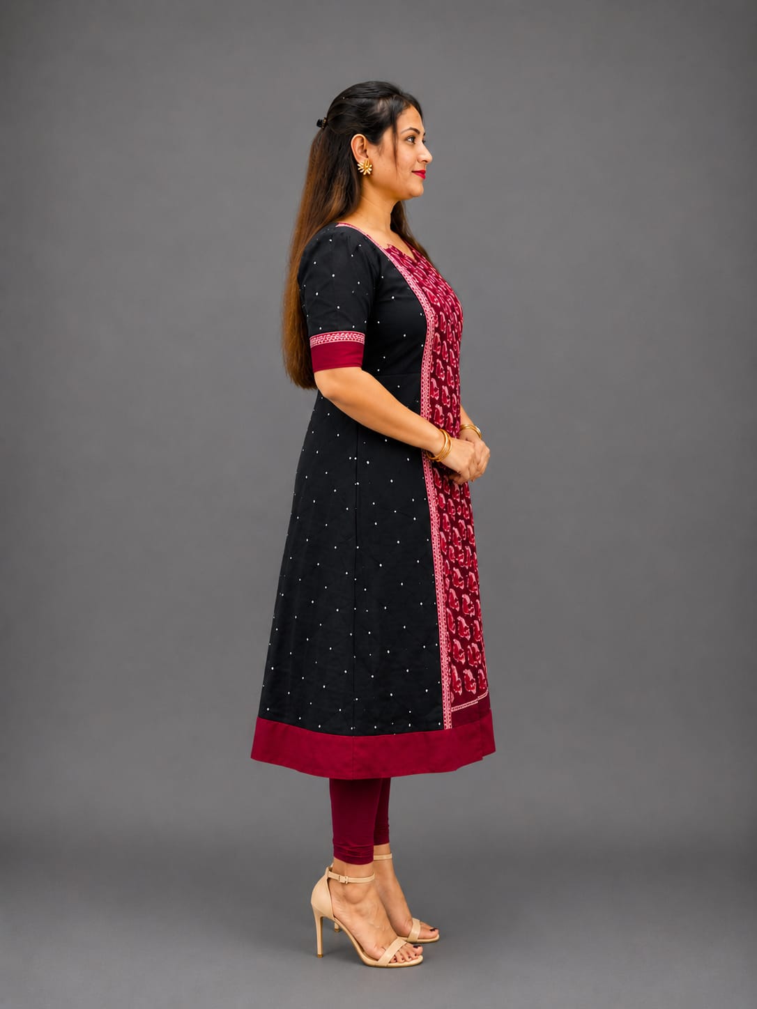 Stylish Black Sambalpuri Cotton Kurti for Women – Ethnic Printed Kurti