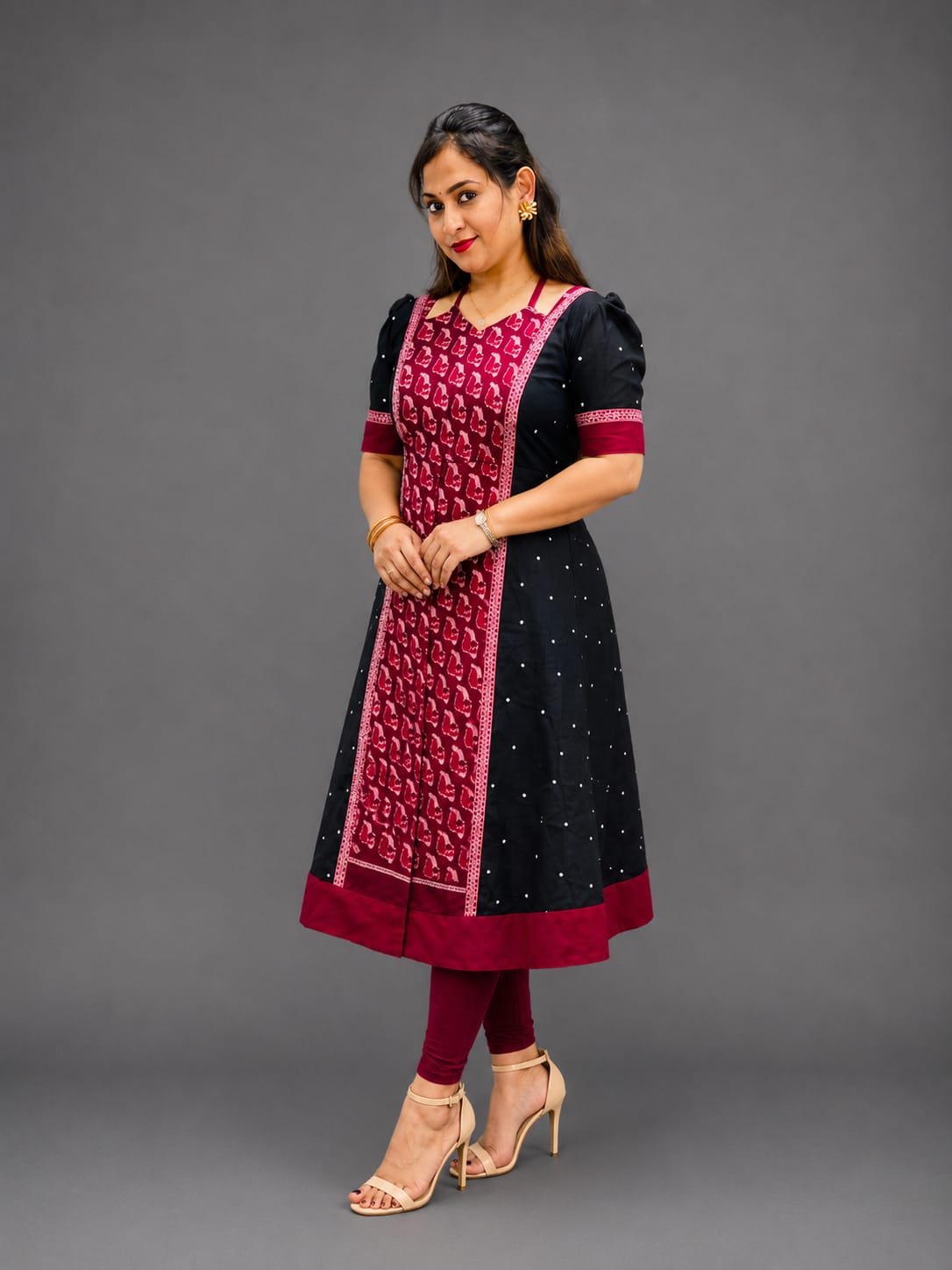 Stylish Black Sambalpuri Cotton Kurti for Women – Ethnic Printed Kurti